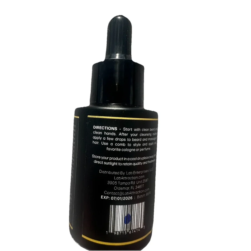 LATI Attraction Maxing Pheromone Enhanced Beard Oil 1 fl oz Made in USA EXP 2026